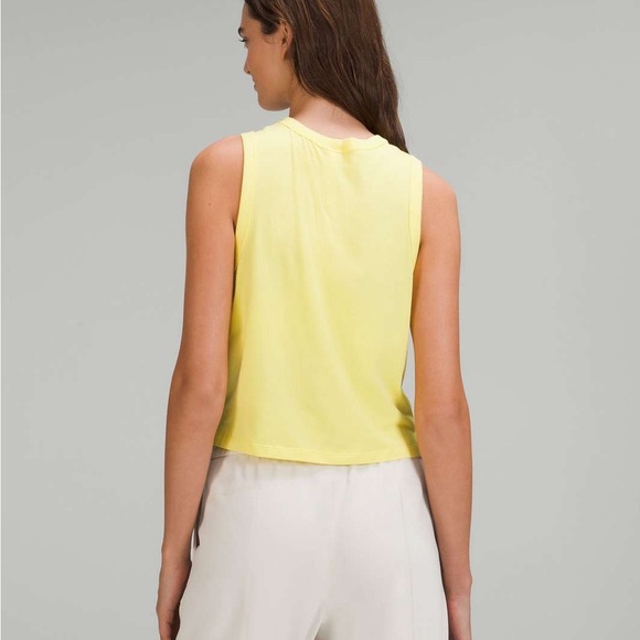 Lululemon Classic-Fit Cotton-Blend Tank Top- size 6 sunlight yellow - Picture 3 of 7